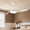 Wanze of Ocean 52 in. 3-Blade Smart Downrod Mount Standard Ceiling Fan with 3-Color Dimmable LED Light, Remote Control, Reversible DC Motor - 4 of 4