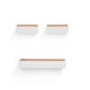 ChicFurnit Wall Shelf Set Floating Wood Shelves Invisible Brackets Hanging Shelf for Books Storage for Indoor Living Room, Walnut, 23.62"*5.91"*2.36" - 3 of 4