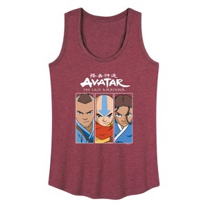 Women's - Avatar: The Last Airbender - Sokka Aang Katara Graphic Racerback Tank - 1 of 4