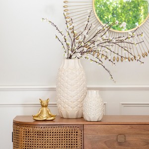 Metallic Yoga Cat Figurine - Meditating Polyresin Statue - Decorative Zen Sculpture for Home, Office, Bedroom, Living Room - Glam Decor - 7" Gold - 1 of 4