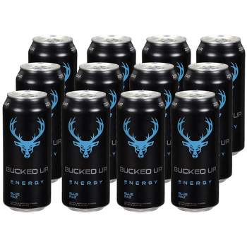 Bucked Up Blue Raz Energy Drink - Case of 12/16 oz