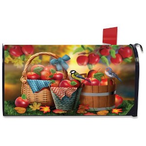 Briarwood Lane Harvest Apple Basket Fall Magnetic Mailbox Cover Bluebirds Picnic Standard - 1 of 3
