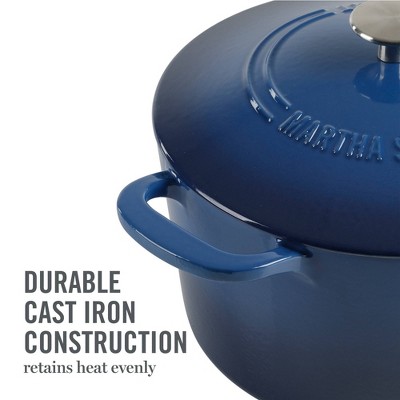 Classic Blue 7-Quart Enameled Cast Iron Dutch Oven