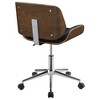 Okak Curved Base Office Chair, Armless Desk Chair with Adjustable Height, Swivel Chair for Office, Study, Reading Room, Black - 4 of 4