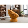 orange Oversized swivel armchair, 360 degree swivel bucket chair, suitable for living room and bedroom - 3 of 4