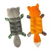 BEARPAW 2-Pack Pet Toys, Raccoon and Fox Dog Plush Soft Toy with Squeakers - 4 of 4