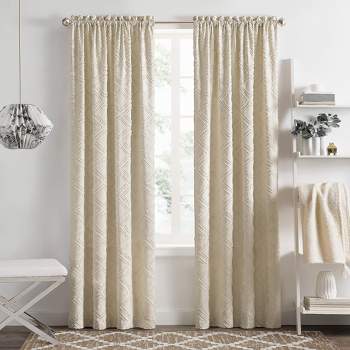 Kate Aurora Chic Living 2 Pack Semi Sheer Poppy Floral Curtains - 63 in.  Long - Blush, 63 in. Long - Ralphs