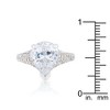 Slickblue Vintage-Inspired 5.8ct Pear Cut CZ Cocktail Ring with Accent Stones, Rhodium Plated, Sizes 5-10 - 3 of 4