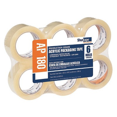 Shurtape  AcrylicPackingTape,1.8mil,Clear,PK6 AP 180