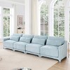 Modern 4-Seat Deep Seat Cloud Couch with Lumbar Pillows and Solid Wood Frame, Oversized Ergonomic Sofa for Living Room or Bedroom-The Pop Home - 2 of 4