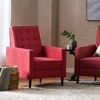 CAVINAS Mid-Century Modern Wingback Chair, Reclining Chair, Armchair with Footrest, Single Sofa Chair, Comfy Reading Chair for Bedroom, Living Room - 2 of 4