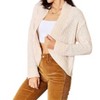 Women's Luxurious Knit Open Front Cardigan - Double Take - 2 of 4