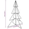 vidaXL Christmas Cone Tree Artificial Xmas Tree with LEDs Christmas Lighting - Warm White 59.1" x 45.3" - 4 of 4