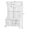 Vynxaria 3-in-1 Entryway Tree with 4 Hooks, Coat Hanger, and Storage Bench - Stylish Solution for Entrances and Hallways, 40 Inches - 3 of 4