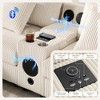 Whisen 4-Seat L-Shaped Sectional Sofa, Convertible Comfy Chaise, Console, Bluetooth Speakers, USB Ports, Cup Holders - 4 of 4