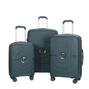 NAYSAYE Bag and Luggage Sets 20'' Carry On Suitcase with Color Matching Design and 360° Spinner Wheels for Travel, Green, 19.88"*12.2"*29.72" - 1 of 4