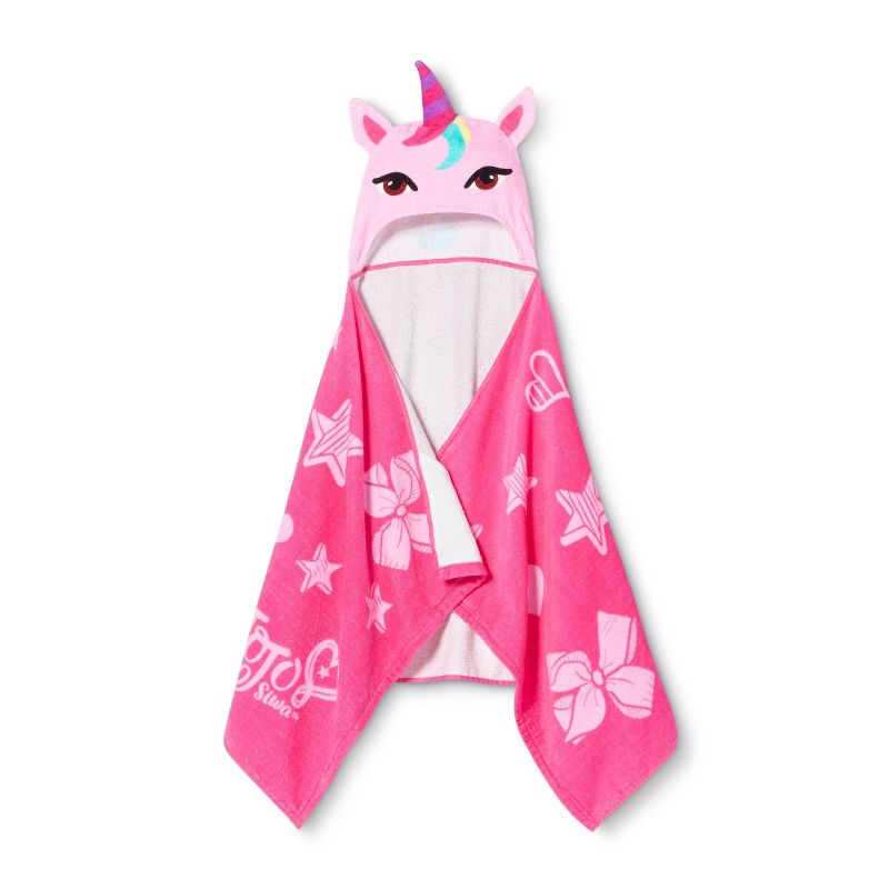 JoJo Siwa Unicorn Kids&#39; Hooded Bath Towel Pink, 1 of 5