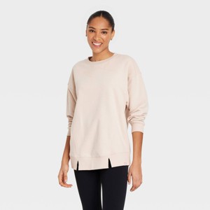 Women's French Terry Oversized Crewneck Sweatshirt - JoyLab™ - 1 of 3
