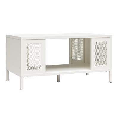 RealRooms Shadwick Metal Coffee Table with Perforated Metal Mesh Accents