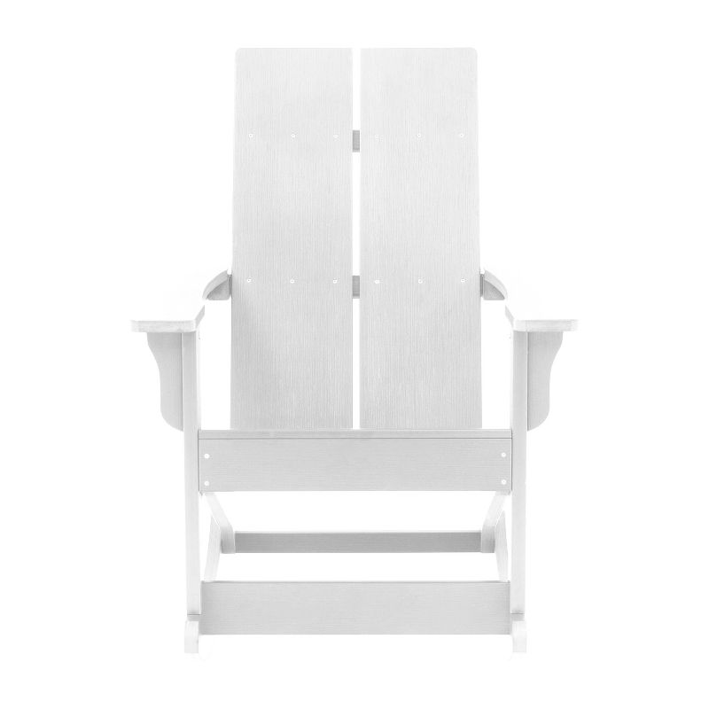 Emma and Oliver Modern All-Weather Poly Resin Adirondack Rocking Chair for Indoor/Outdoor Use, 3 of 13