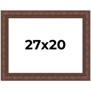 PosterPalooza | 27x20 Wide Bamboo Picture Frame, UV Acrylic, 4 Finishes - Brown, Black, Silver, and Natural - 1 of 4