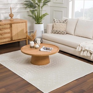 Hauteloom Drago White Washable Area Rug - 1 of 4