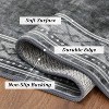 coucheta Multi-size Washable Area Rug for Bedroom, Modern Geometric Bordered Low Pile Soft Non Slip Throw Carpet Indoor, for Living Room, Dining - 3 of 4