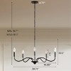 Tribesigns Modern 5-Light Hanging Chandelier, Candle Pendant Light Fixtures Over Table for Dining Room, Living Room, Bedroom, Black - 3 of 4