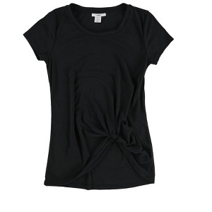 bar III Womens Tie Front Basic T-Shirt - 1 of 2