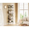 ODK 6-Tier Ladder Shelf, 87 Inches Wall Mounted Ladder Bookshelf with Metal Frame - 2 of 3