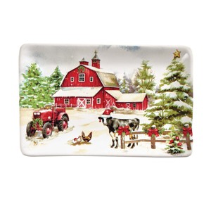 Park Designs Christmas At The Farm Red Spoon Rest - 1 of 4
