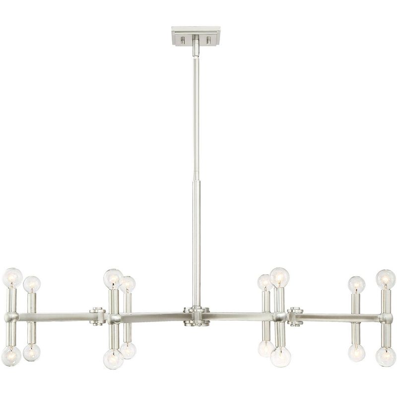 Possini Euro Design Marya Brushed Nickel Chandelier 37 3/4" Wide Modern 16-Light Fixture for Dining Room House Foyer Kitchen Island Entryway Bedroom, 5 of 9