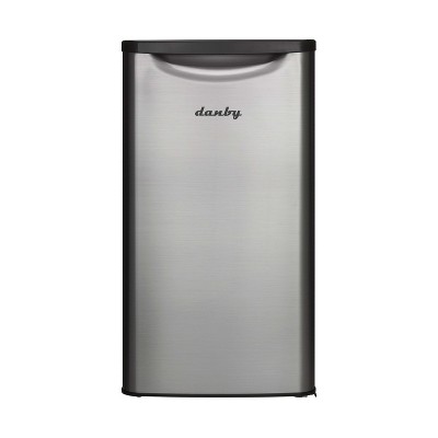 Danby 3.3 cu. ft. Compact Fridge in Stainless Steel Look DAR033A6BSLDB