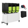 Folding Chair Rack Foldable Chairs Cart Storage Dolly with Wheels and Holder, 800 LBS Capacity Includes Weatherproof Cover - 3 of 4
