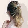 Unique Bargains Women's Metal Rhinestone High Ponytail Hair Clips Multicolored 3 Pcs - 2 of 4