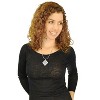 West Coast Jewelry Women's Cross Diamond-Shaped Stainless Steel Necklace - 24" - 2 of 4