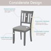 PAGED Dining Chairs Set of 4 Wooden Living Room Chairs Upholstered Kitchen Chairs with Padded Seat for Living Room - 4 of 4
