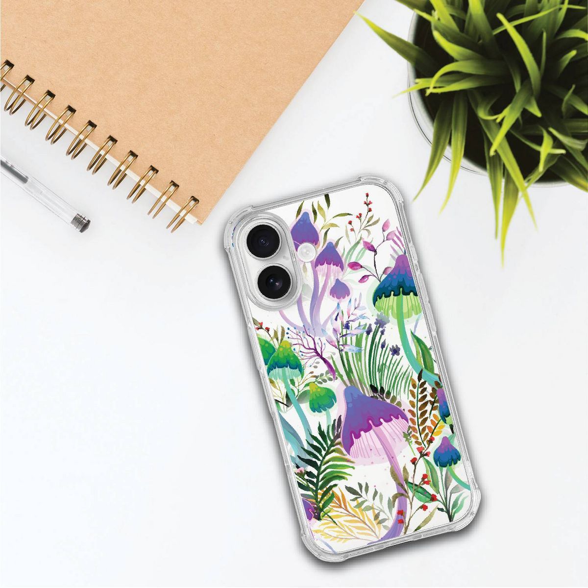 OTM Essentials Tough Edge iPhone 16 Case - Spore Story Shrooms - thumbnail 2