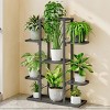 5 Layer Tall Plant Stand Indoor Outdoor, Tiered Plant Shelf for Pots, Space Saving Flower Display Rack for Garden Patio Balcony Living Room Decor - 2 of 4