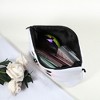 Unique Bargains Large Capacity Zipper Personalized Small Makeup Bag White - 2 of 4