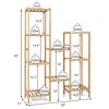 Costway Bamboo 9-Tier Plant Stand Utility Shelf Free Standing Storage Rack Pot Holder - 4 of 4