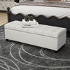 CENGHU Storage Ottoman, Bedroom End Bench, Fabric Ottoman with Storage, Entryway Footstool, Ottoman Bench for Living Room & Bedroom - 2 of 4