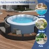 Outdoor Round Spa Surround Patio Furniture Set, Rattan Sectional Sofa Set with Cushions, Wicker Patio Sofa Set with Storage Spaces-Coolbibila - 2 of 4