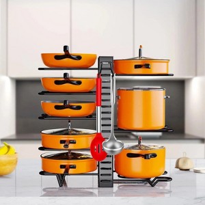 LunaLulinlk Upgraded 8-Tier Pot and Dish Organizer for Kitchen Cabinets - 1 of 4
