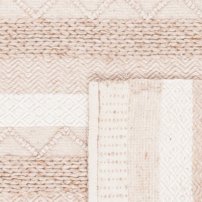 Handmade Ivory Wool and Viscose Tufted Rectangular Rug 8' x 10'