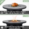 30" Propane Gas Fire Pit Table, 50000 BTU Round Steel Fire Pit for Outside Patio Deck Garden Courtyard-Black - 3 of 4