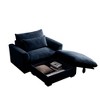 CENGHU Corduroy Fabric Ottoman Footrest to Combine with 2/3/4 Seater Sofa, Bedroom End Bench, Ottoman Entryway Footstool, Ottoman Bench with Storage - 3 of 4