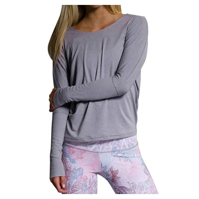 Women's Drapey V-Back Long Sleeve Top - onzie
