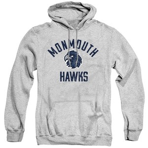 Monmouth University Official Hawks Logo Adult Pull-Over Hoodie, Athletic Heather - 1 of 4