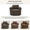 Gulches 360° Swivel Barrel Accent Chair 36.6"W Brown Round Sofa Chair with Dual-Layer Cushion and Tufted Back, Easy Assembly - 3 of 4